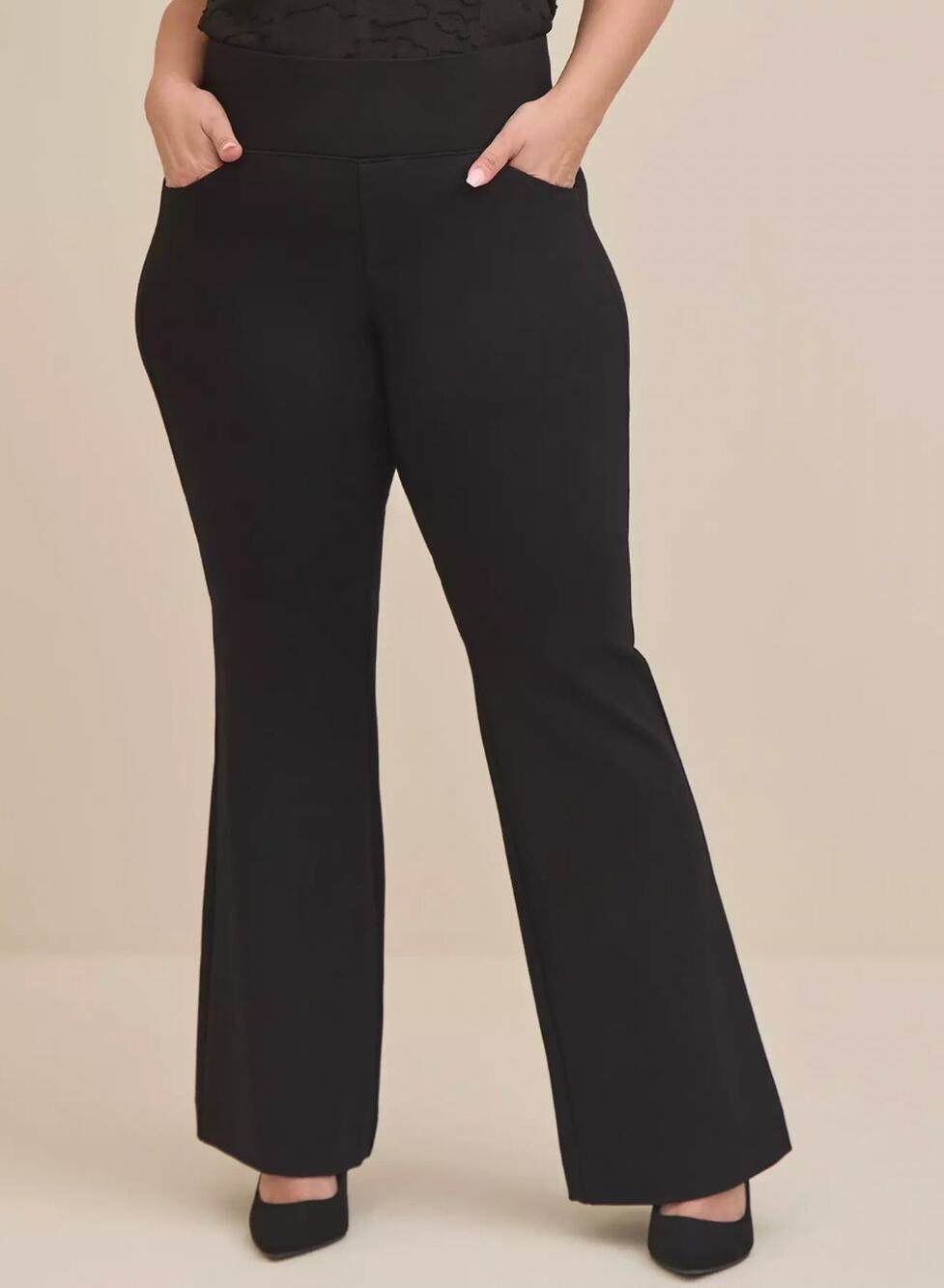 Black Studio by Torrid Pull-On Pocket Pixie Flare Pants 1R